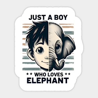 A Boys Love elephant Sticker